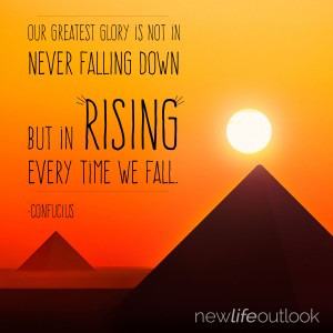 Our greatest glory is not in never falling down Confucius quote